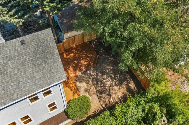 View of backyard from above.