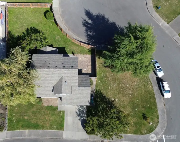 Spacious lot with fenced back yard. New roof in 2020.