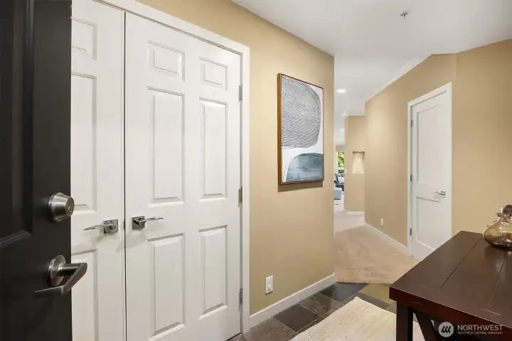 end-unit with formal entry & coat closet