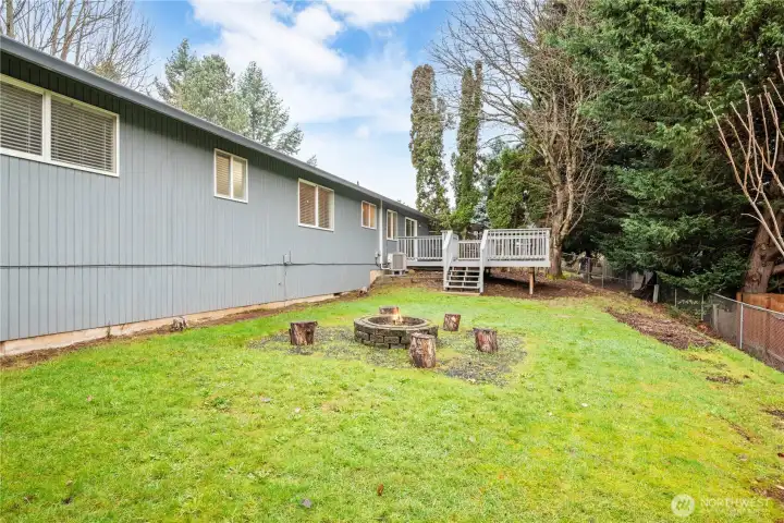Backyard With Fire Pit