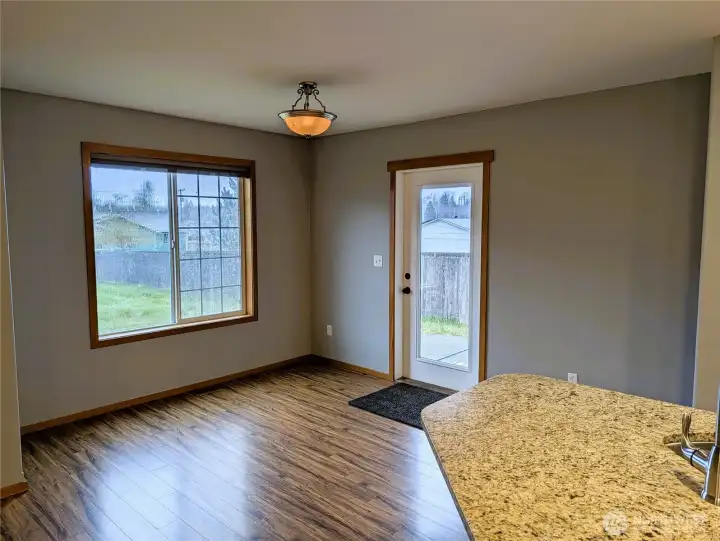 Dining area with access to patio for entertaining