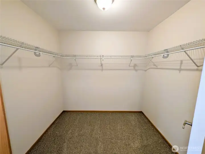 Large Walk-in closet for the primary bedroom