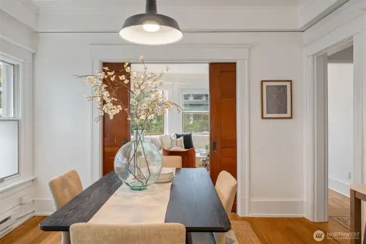 Gorgeous original pocket doors