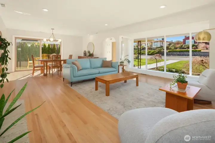 Light filled living space.