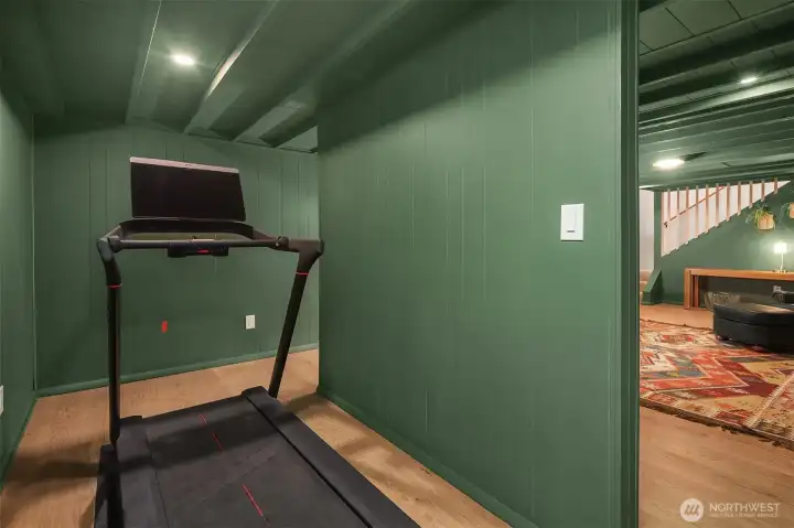 Additional space in basement.