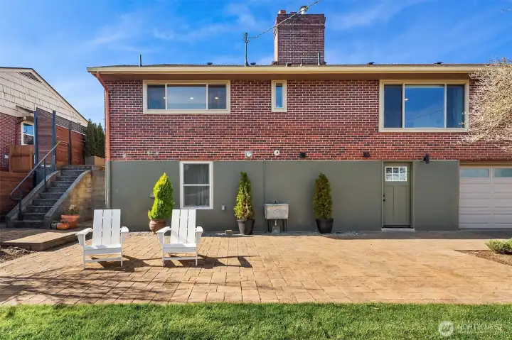 Spacious backyard & patio.