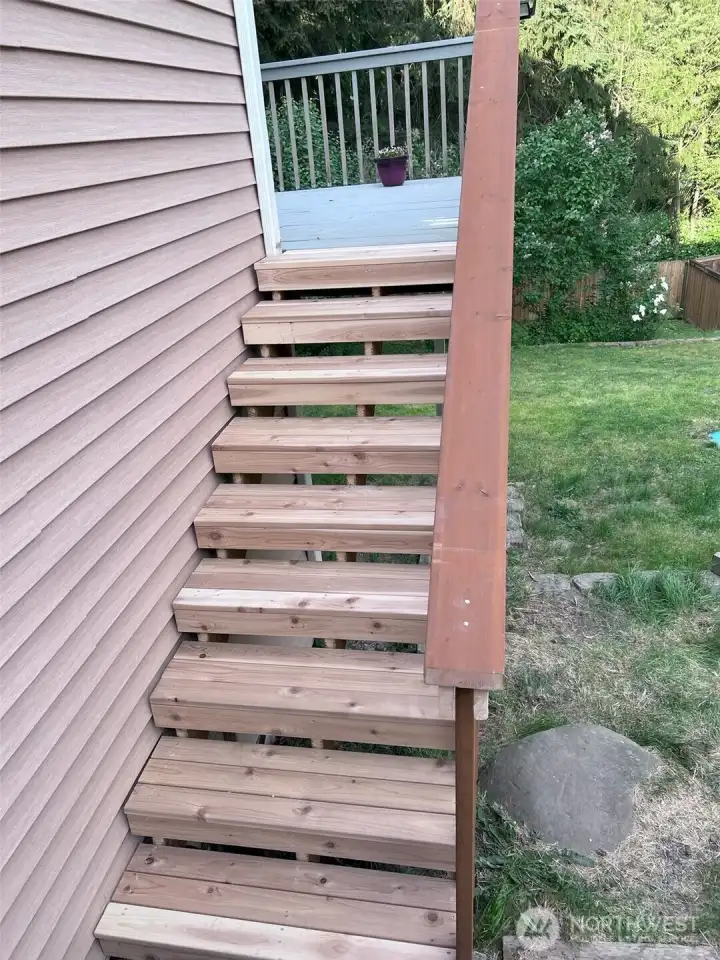 Rebuilt deck steps April 2026