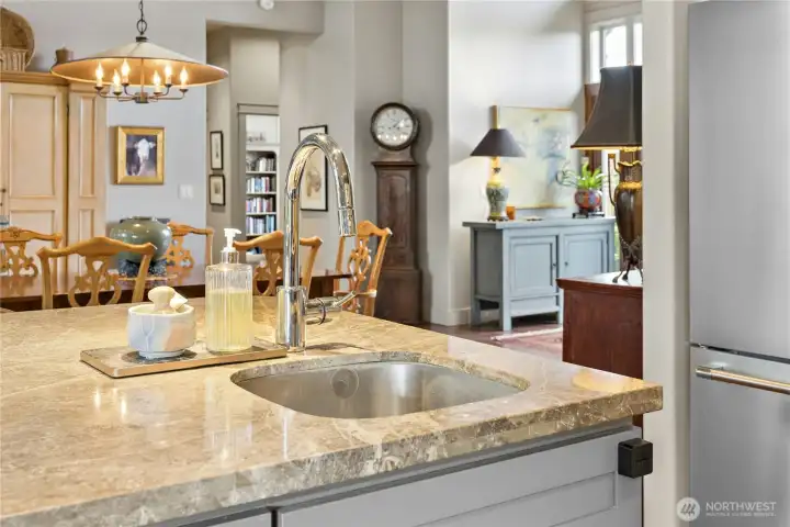 From the kitchen looking into the Dining area.