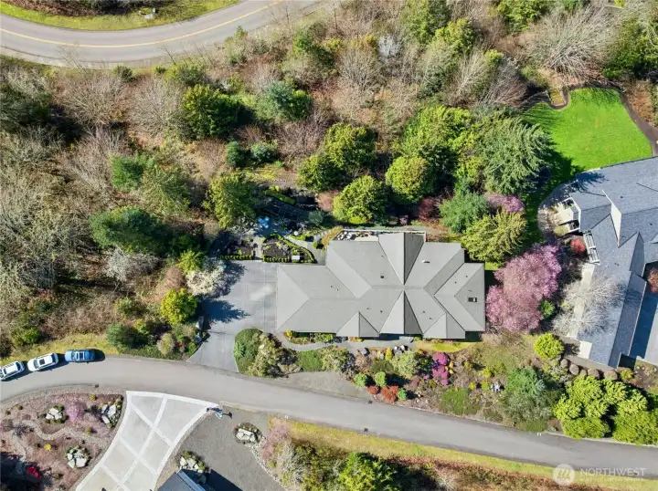 The Property is just over an acre.  There is a lot of natural areas as well as manicured.