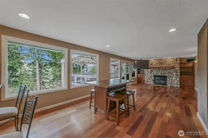Dining area conveniently located just off the kitchen for easy entertaining.