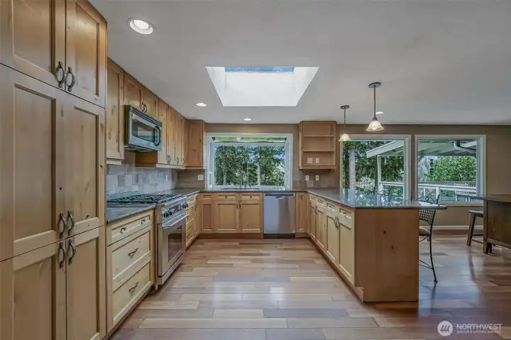 Well-appointed kitchen with ample counter space and storage.