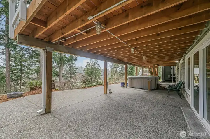 Private backyard perfect for relaxing, entertaining, or play.