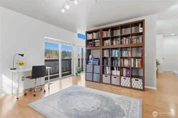 The family room is a great space for additional entertainment or could be used as a work/study space.