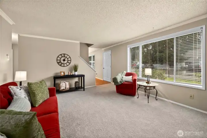 oversized windows to allow natural light.