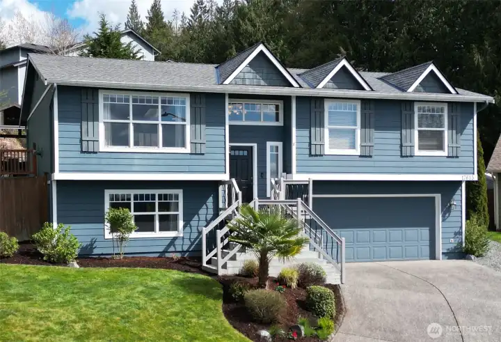 Front exterior with beautiful sunset views
