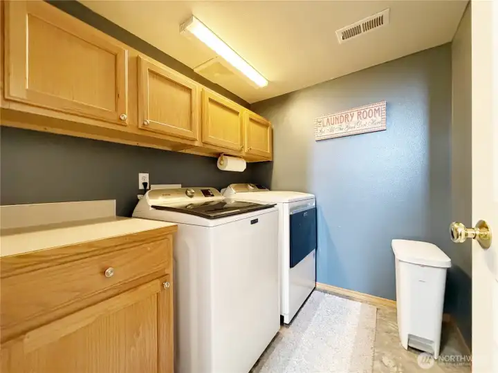 Generous laundry room