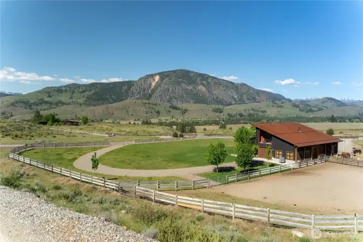 The property is located at the end of a quiet road, just a short drive from Twisp.