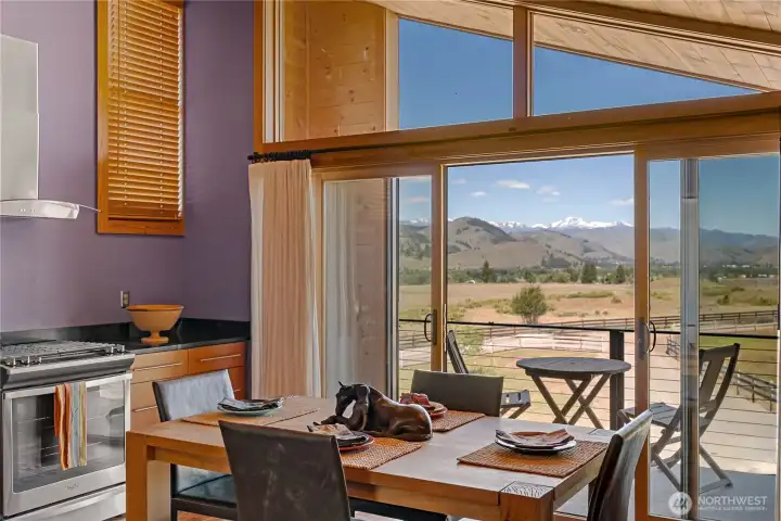 It too has its own covered balcony for outdoor dining or perhaps a potted herb garden.