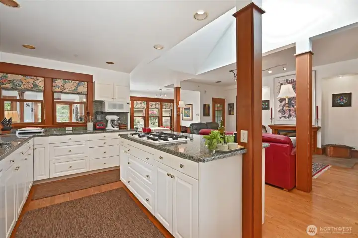 Spacious kitchen layout