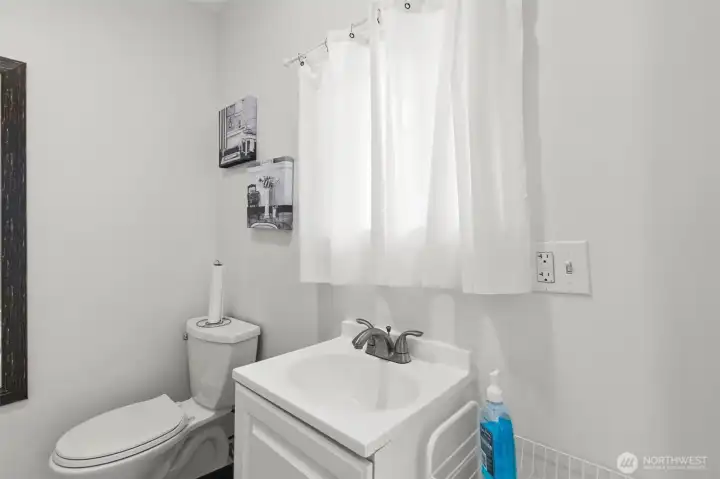 1/2 bath in rec room