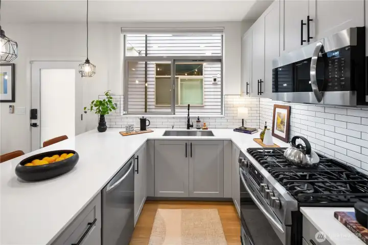 Plenty of counter space and plenty of storage as well