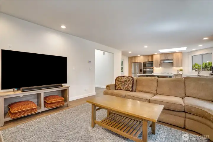 A comfortable corner near the fireplace offers a great place to read, visit with friends, or enjoy a quiet evening at home. A comfortable corner near the fireplace offers a great place to read, visit with friends, or enjoy a quiet evening at home.