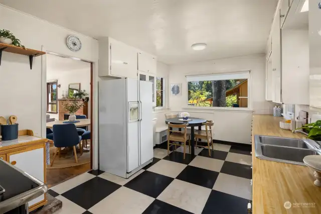 Quaint kitchen.