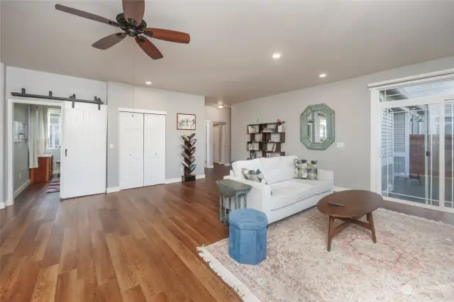 Looking towards 2nd bedroom/office and hall closet.