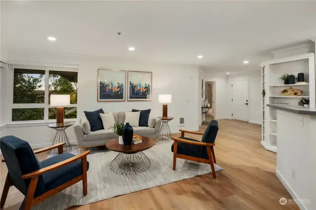 living room looking towards the entrance