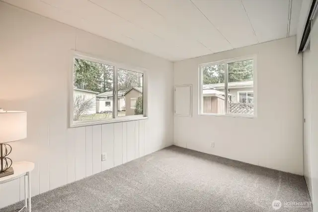 Second bedroom looks out to your charming backyard