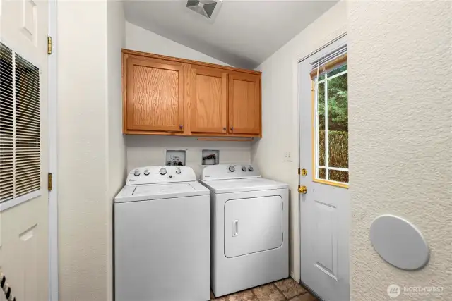 Laundry with exterior exit