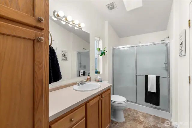 Primary bath off the primary bedroom