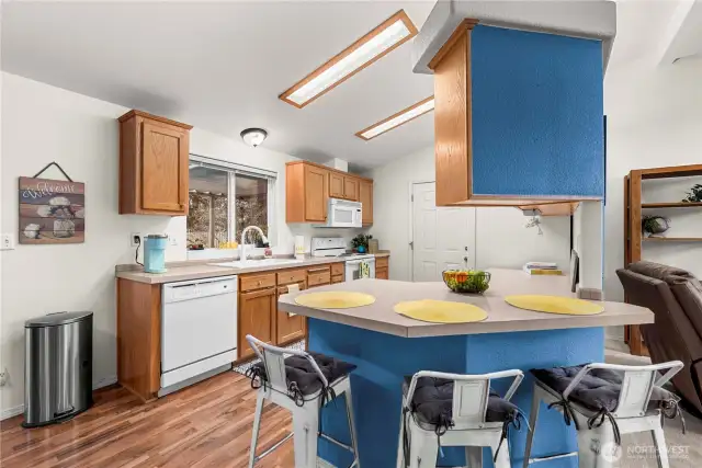 Kitchen lots of counter space.