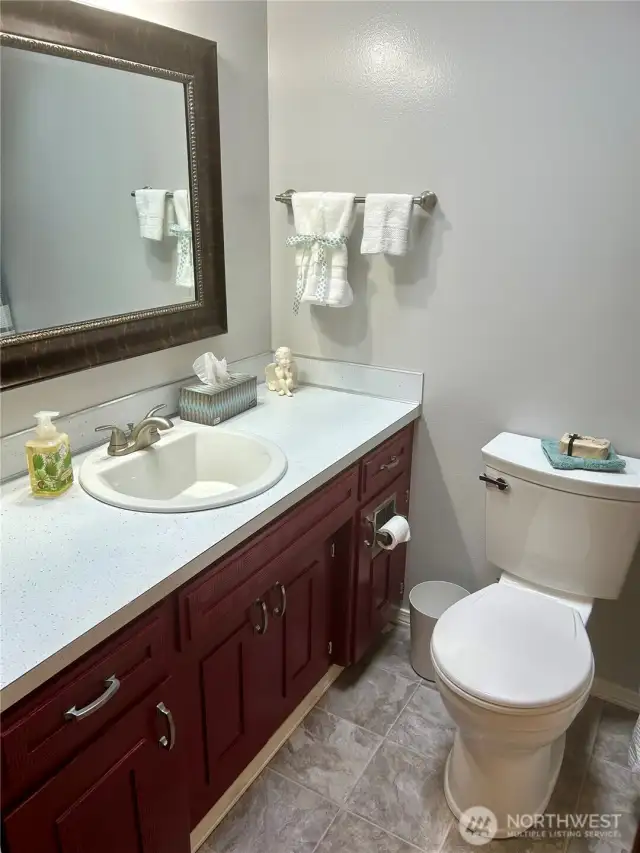 Main Bath Features New Toilet, Newer Shower Surround.