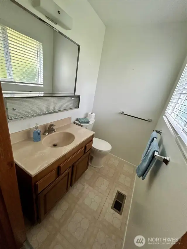 Half Bath Off Master Bedroom. Brand New Toilet.
