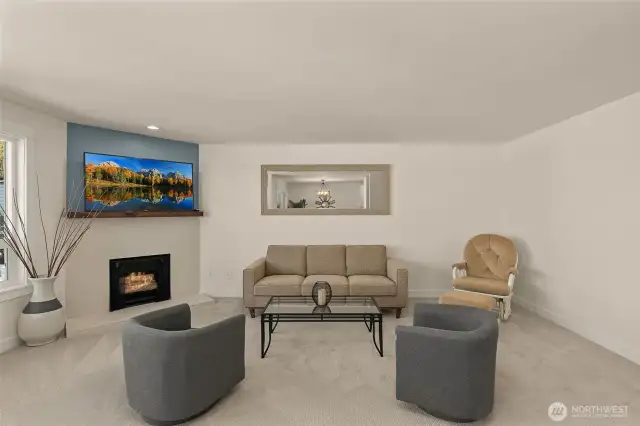 Great view of spacious living room