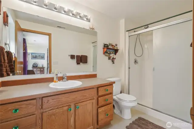 Primary bathroom with large shower