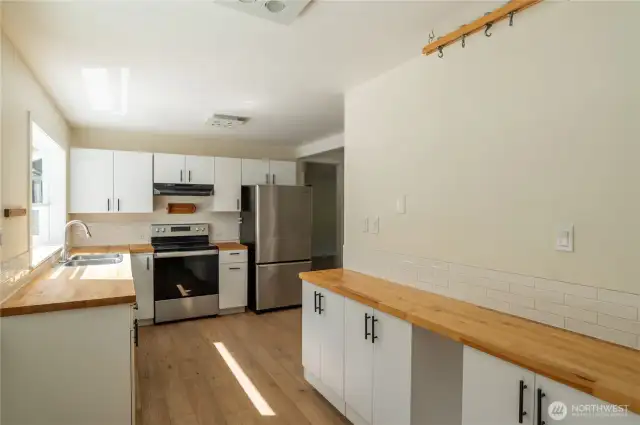 Kitchen seen from dining area