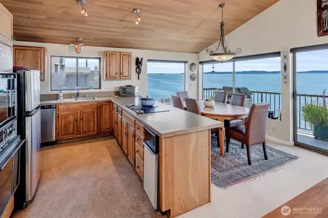 ~kitchen open to dining area