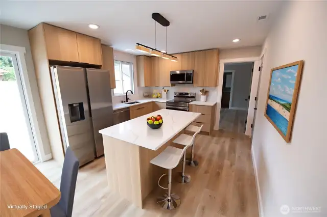 Kitchen island perfect for entertainment