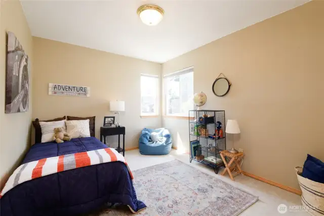 Bedroom #3, the match to bedroom #2 with lots of natural light.