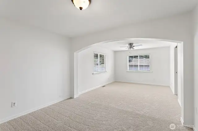 Spacious primary bedroom