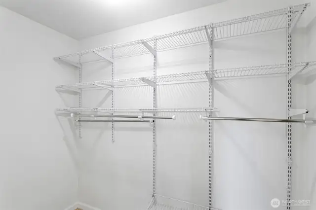 Primary walk in closet just off the private bath.