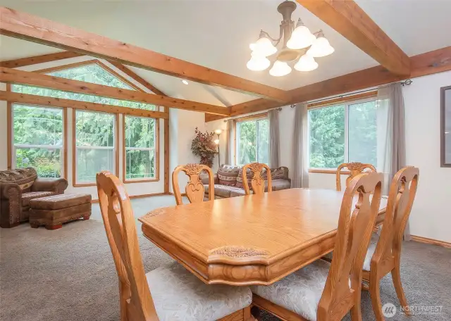 Dining area furnished.