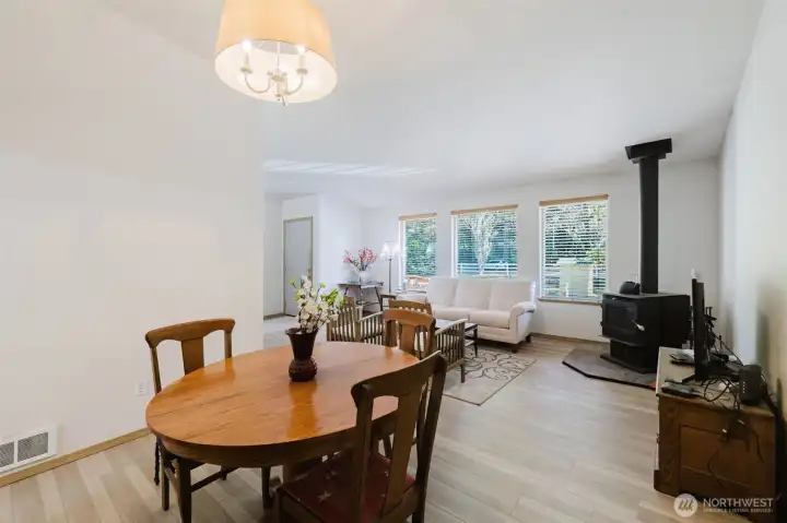 Living & dining areas