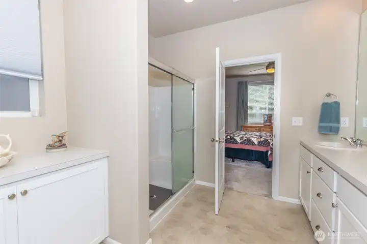 Double sinks and vanity