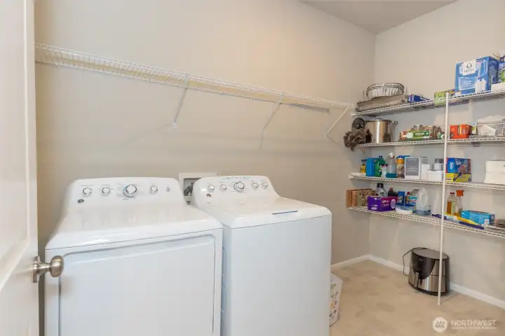 Large Laundry with storage