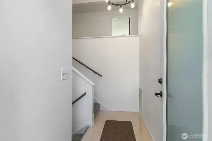 Freshly painted entry