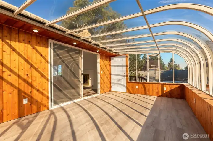 Fabulous sun room over looks the back garden- get your dose of Vitamin D all year round!