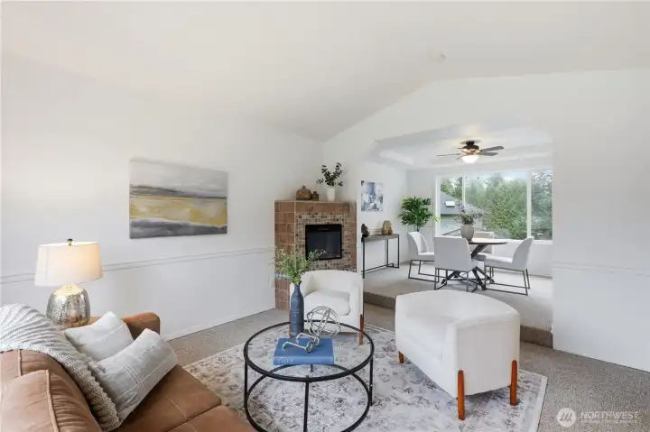 Front living room and formal dining room